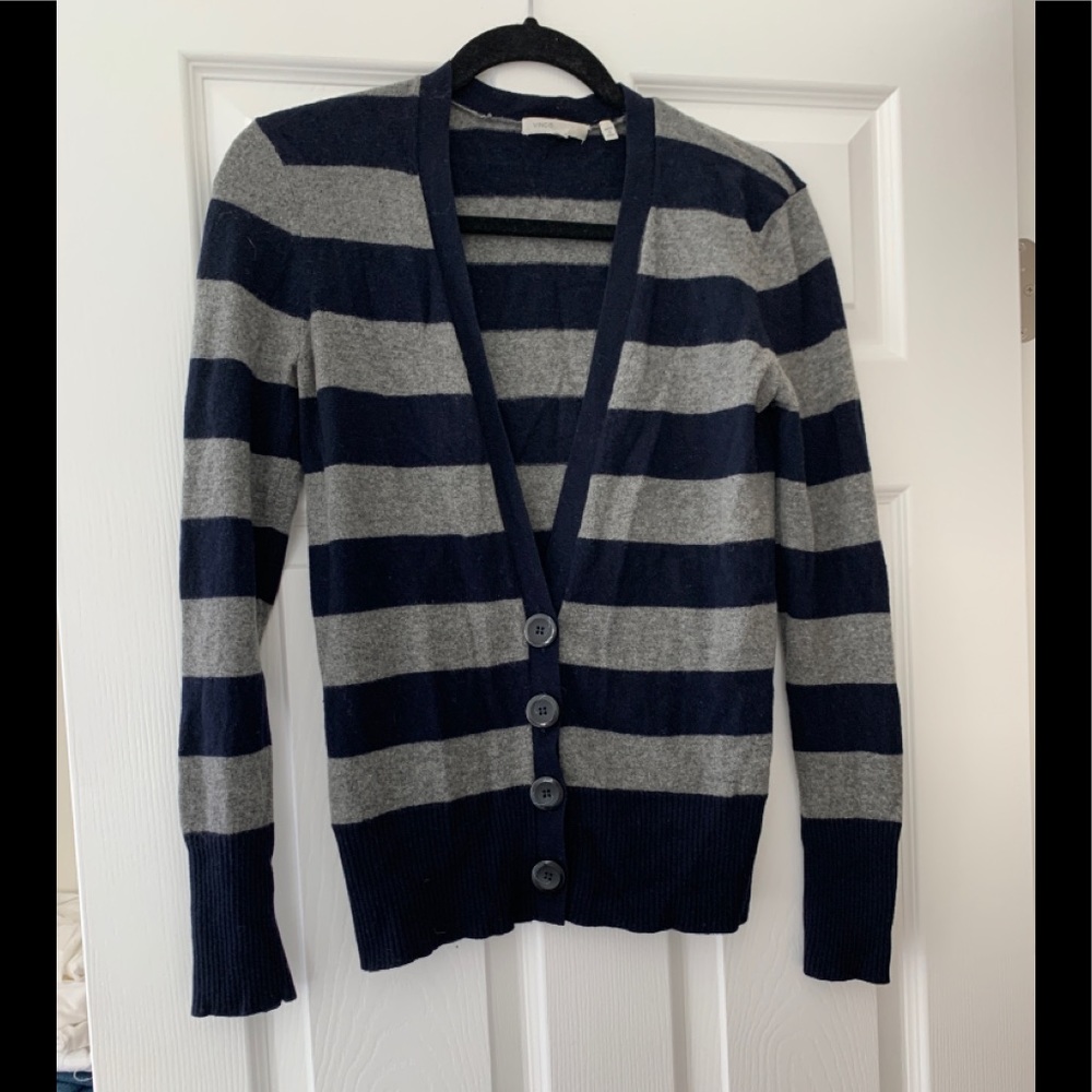 Vince cashmere cardigan grey/navy